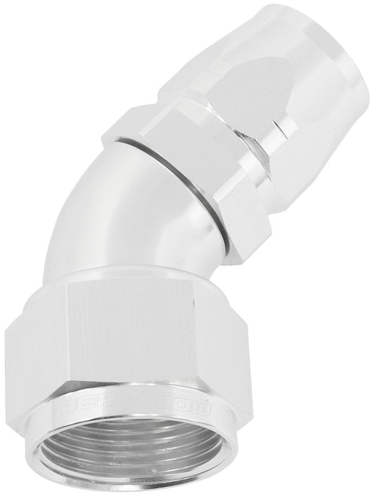 AF552-12-16S - STEPPED 45 DEG HOSEEND -12 HOSTO -16AN REDUCER HOSE END SILV