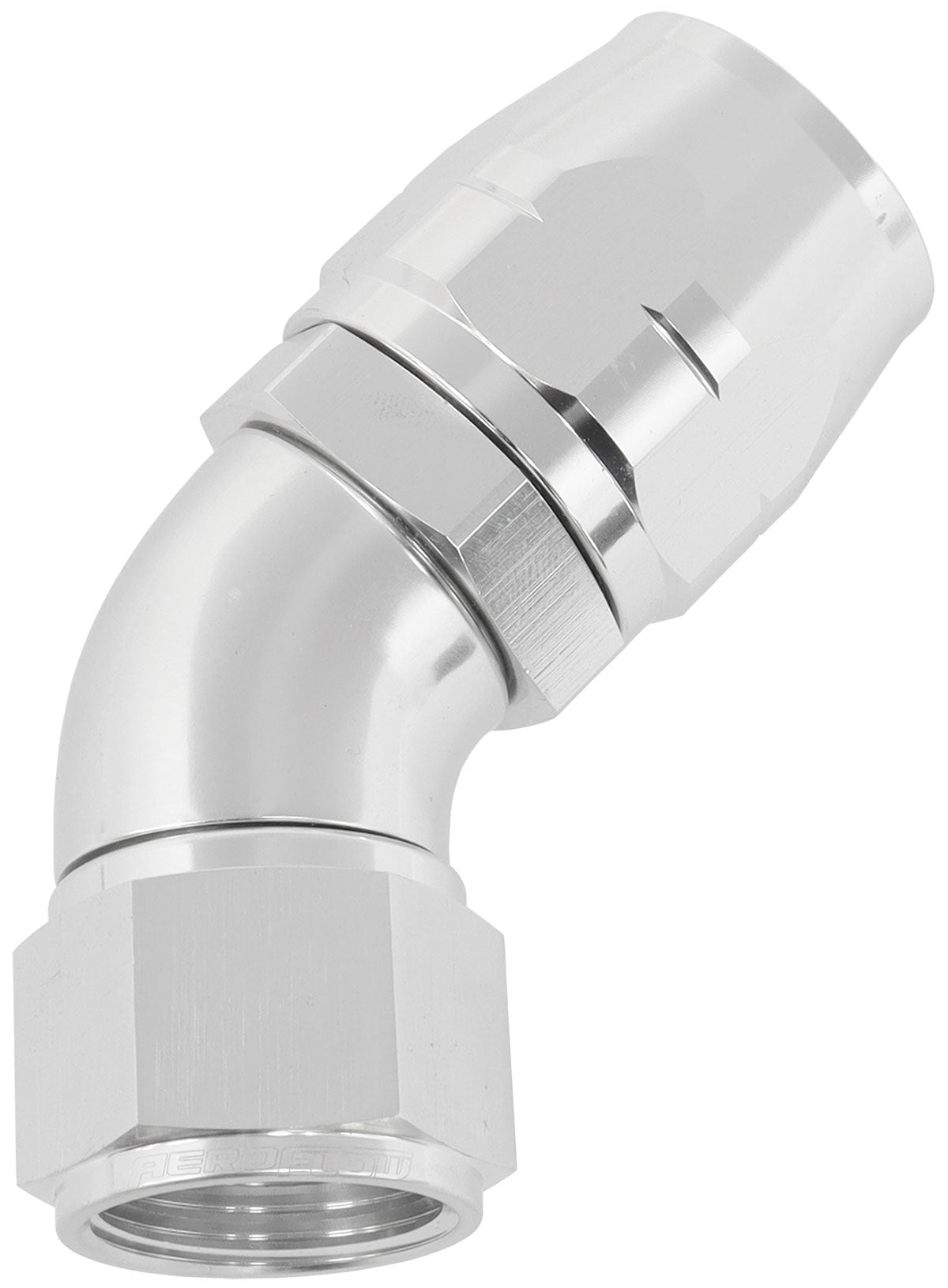 AF552-16-12S - STEPPED 45 DEG HOSEEND -16 HOSTO -12AN EXPANDER HOSE END SIL