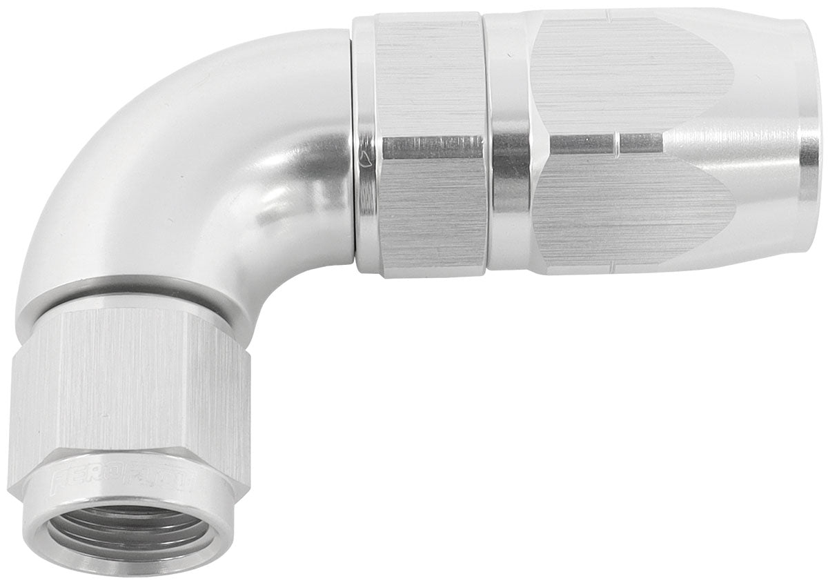 AF553-08-06S - STEPPED 90 DEG HOSEEND -8 HOSETO -6AN EXPANDER HOSE END SIL