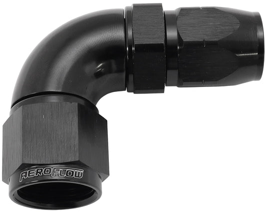 AF553-08-10BLK - STEPPED 90 DEG HOSEEND -8 HOSETO -10AN REDUCER HOSE END BLAC
