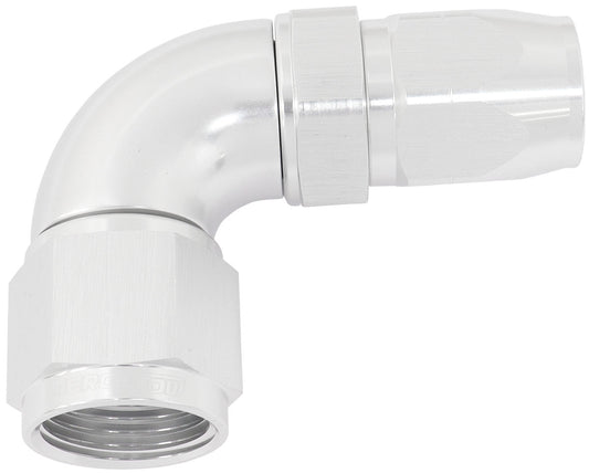 AF553-08-10S - STEPPED 90 DEG HOSEEND -8 HOSETO -10AN REDUCER HOSE END SILV