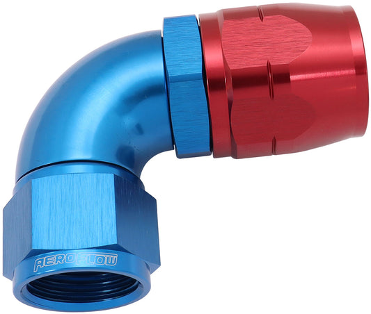 AF553-16-12 - STEPPED 90 DEG FEMALE -12 HOSETO -16AN EXPANDER HOSE END BLU