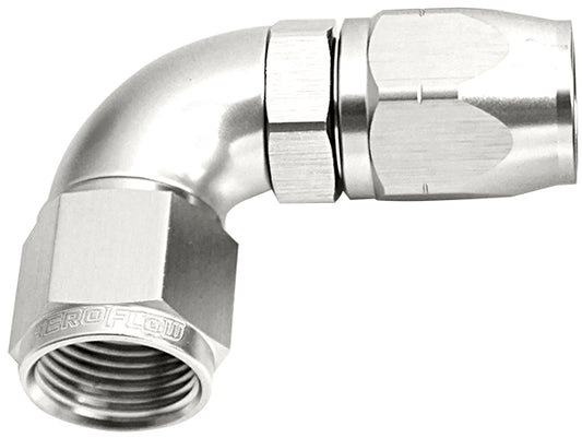 AF553-16S - ALLOY 90 DEG HOSE END -16AN SILVER CUTTER STYLE FULL FLOW