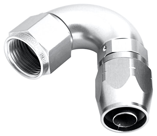 AF554-08S - ALLOY 120 DEG HOSE END -8AN SILVER CUTTER STYLE FULL FLOW