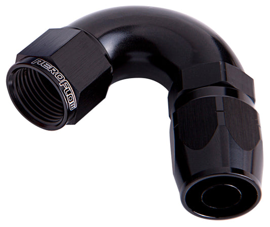 AF554-10BLK - ALLOY 120 DEG HOSE END -10AN BLACK CUTTER STYLE FULL FLOW