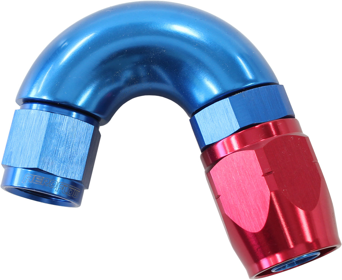 AF555-08-06 - STEPPED 150 DEG HOSEEND -8 HOSTO -6AN EXPANDER HOSE END BLUE