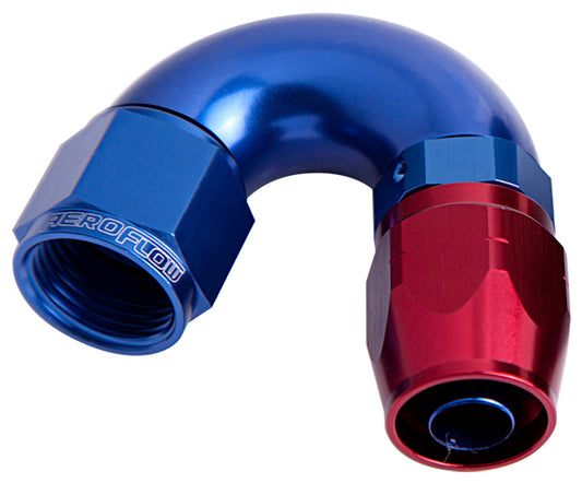 AF555-10 - ALLOY 150 DEG HOSE END -10AN BLUE CUTTER STYLE FULL FLOW