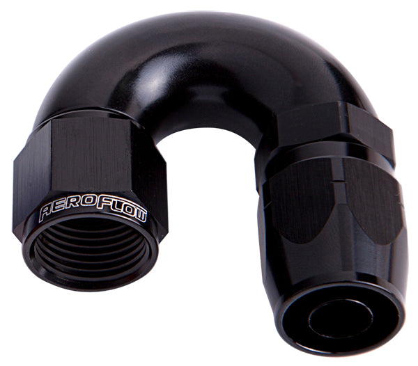 AF556-08BLK -  550 Series Cutter One-Piece Full Flow Swivel 180° Hose End -8AN