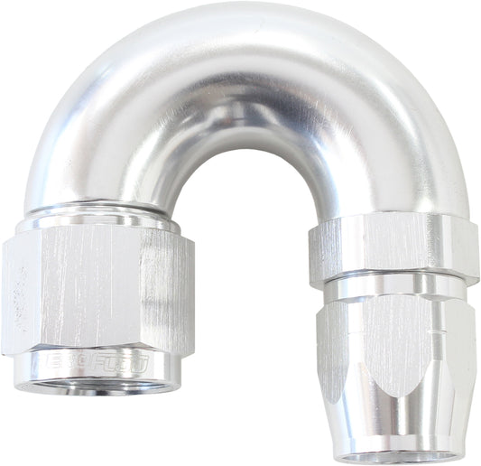 AF556-06-08S - STEPPED 180 DEG HOSEEND -6 HOSTO -8AN REDUCER HOSE END SILVE