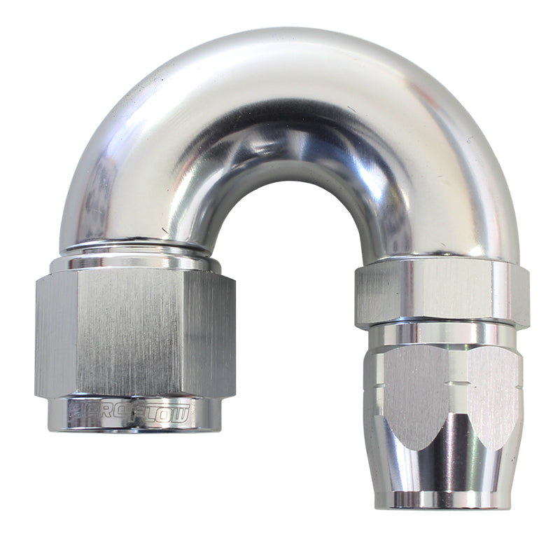 AF556-12-10S - STEPPED 180 DEG HOSEEND 12 HOSTO -10AN REDUCER HOSE END SILV