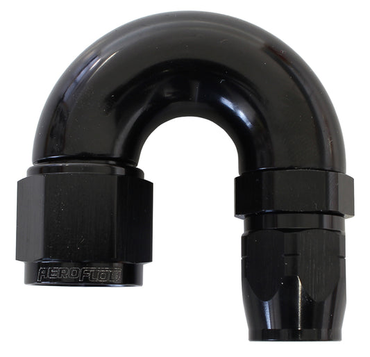 AF556-16-12BLK - STEPPED 180 DEG HOSEEND 16 HOSTO -12AN REDUCER HOSE END BLAC