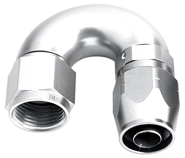 AF556-16S - ALLOY 180 DEG HOSE END -16AN SILVER CUTTER STYLE FULL FLOW