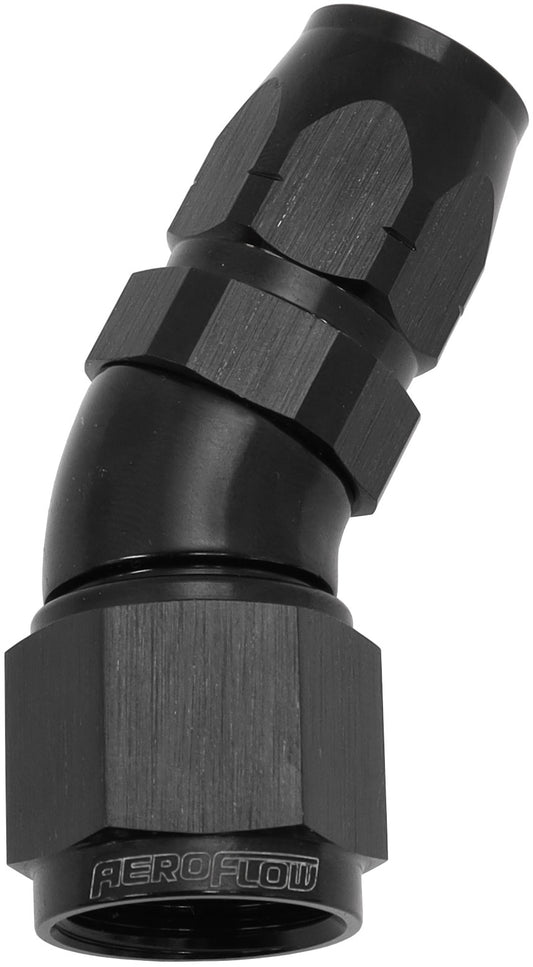 AF557-06-08BLK - ALLOY 30 DEG HOSE END -6 HOSE TO -8AN REDUCER HOSE END BLACK