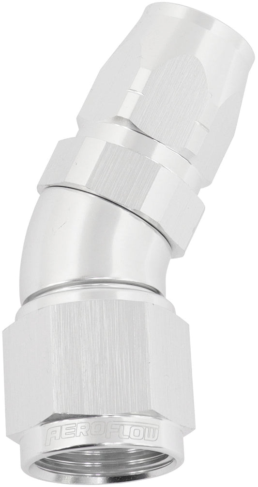 AF557-06-08S - ALLOY 30 DEG HOSE END -6 HOSE TO -8AN REDUCER HOSE END SILVE