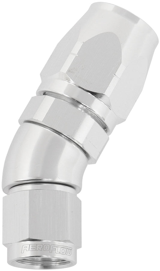 AF557-08-06S - ALLOY 30 DEG HOSE END -8 HOSE TO -6AN EXPANDER HOSE END SILV