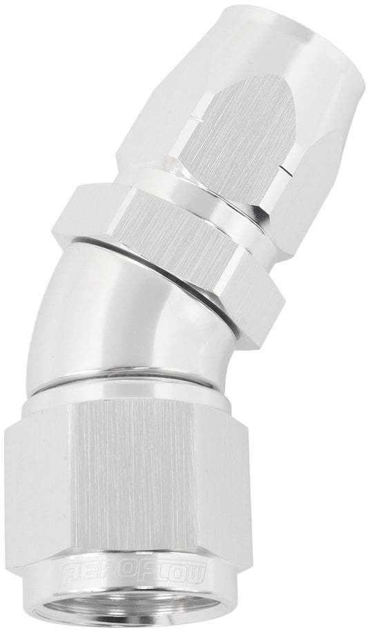 AF557-08-10S - ALLOY 30 DEG HOSE END -8 HOSE TO -10AN REDUCER HOSE END SILV
