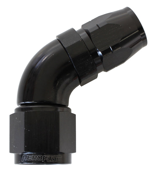 AF558-06-08BLK - ALLOY 60 DEG HOSE END -6 HOSE TO -8 REDUCER HOSE END BLACK