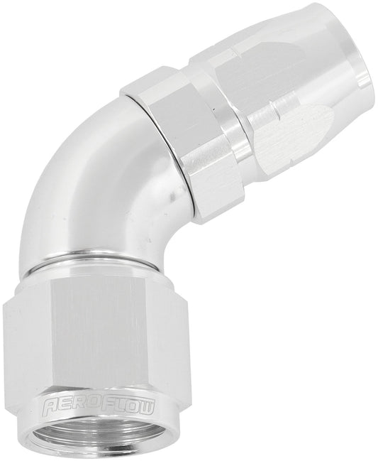 AF558-06-08S - ALLOY 60 DEG HOSE END -6 HOSE TO -8 REDUCER HOSE END SILVER
