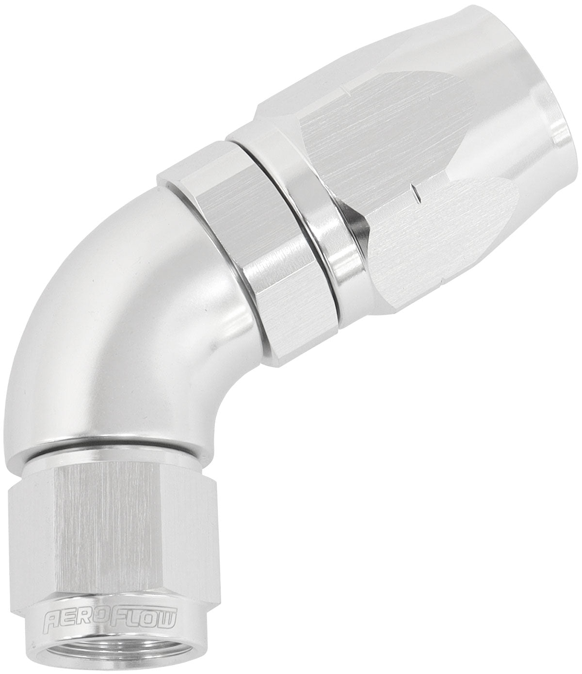AF558-08-06S - ALLOY 60 DEG HOSE END -8 HOSE TO -6 EXPANDER HOSE END SILVER