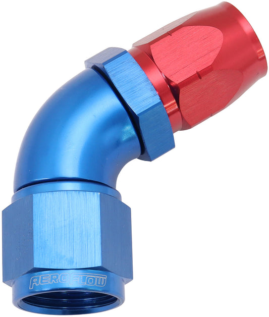 AF558-08-10 - ALLOY 60 DEG HOSE END -8 HOSE TO -10 REDUCER HOSE END BLUE