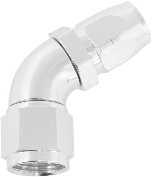 AF558-08-10S - ALLOY 60 DEG HOSE END -8 HOSE TO -10 REDUCER HOSE END SILVER