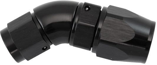 AF572-08-06DBLK - STEPPED 45 DEGREE END -8 HOSE TO -6AN EXPANDER HOSE END BLACTEFLON AF 572-08-06DBLK