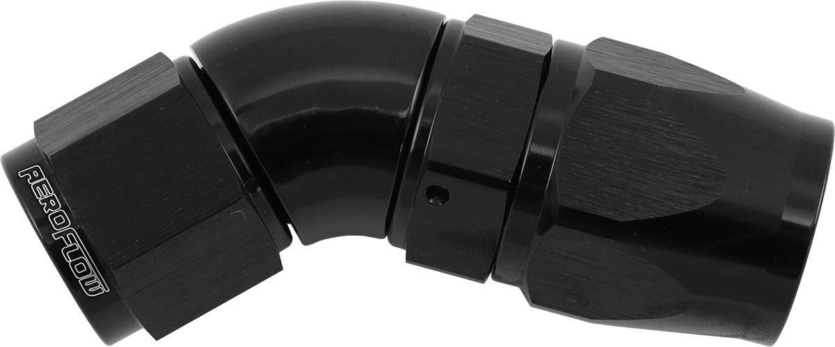 AF572-10-08DBLK - STEPPED 45 DEGREE END -10 HOSETO -8AN EXPANDER HOSE END BLACTEFLON AF 572-10-08DBLK