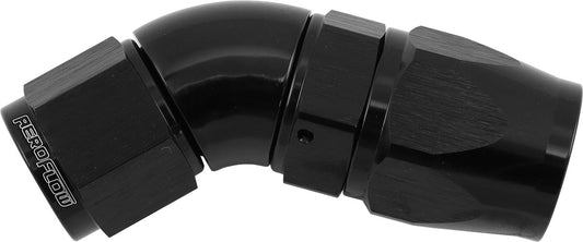 AF572-10-08DBLK - STEPPED 45 DEGREE END -10 HOSETO -8AN EXPANDER HOSE END BLACTEFLON AF 572-10-08DBLK