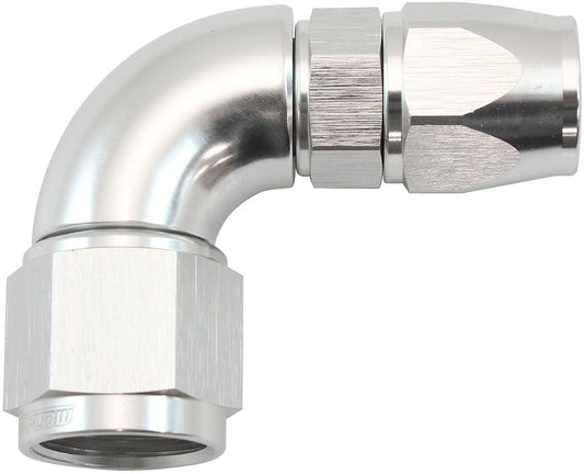 AF573-06-08DS - STEPPED 90 DEGREE END -6 HOSE TO -8AN REDUCER HOSE END SILVETEFLON AF 573-06-08DS