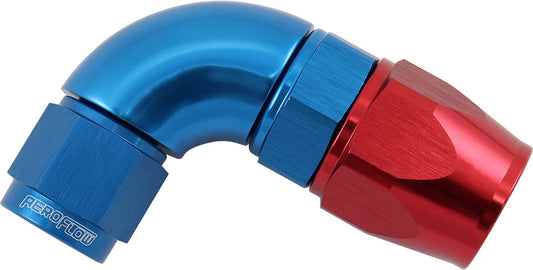 AF573-08-06D - STEPPED 90 DEGREE END -8 HOSE TO -6AN EXPANDER HOSE END BLUETEFLON AF 573-08-06D