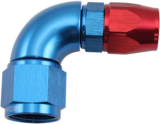 AF573-10-08D - STEPPED 90 DEGREE END -10 HOSETO -8AN EXPANDER HOSE END BLUETEFLON AF 573-10-08D