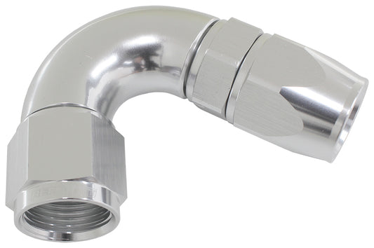 AF574-06DS - 120 DEG -6AN FULL FLOW TEFLON HOSE END SILVER 1 PIECE FULLFL