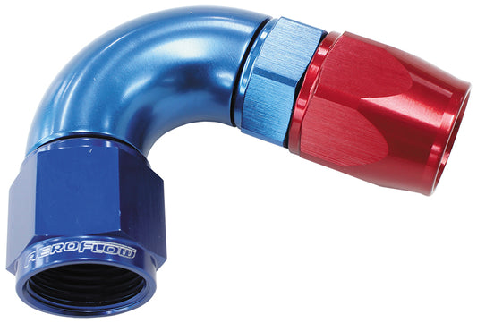 AF574-08D - 120 DEG -8AN FULL FLOW TEFLON HOSE END BLUE 1 PIECE FULLFLOW