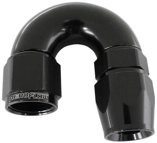 AF576-12DBLK - 180 DEG -12AN FULL FLOW TEFLONHOSE END BLACK 1 PIECE FULLFLO