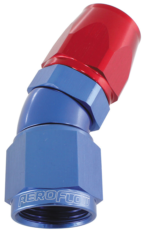 AF577-16D - 30 DEG -16AN FULL FLOW TEFLON HOSE END BLUE 1 PIECE FULLFLOW