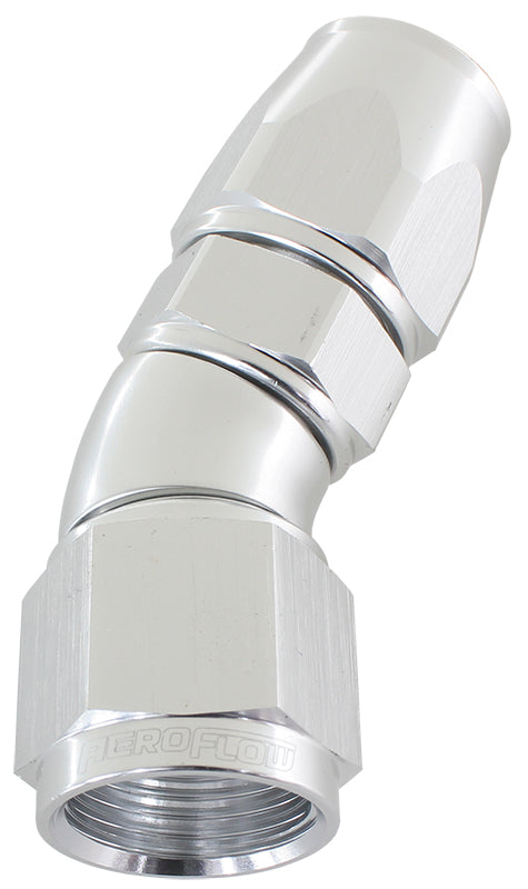 AF577-16DS - 30 DEG -16AN FULL FLOW TEFLON HOSE END SILVER 1 PIECE FULLFL