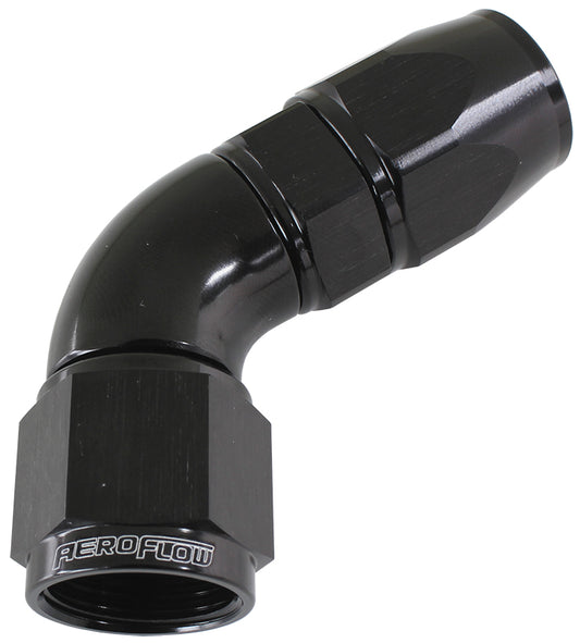 AF578-06DBLK - 60 DEG -6AN FULL FLOW TEFLON HOSE END BLACK 1 PIECE FULLFLO