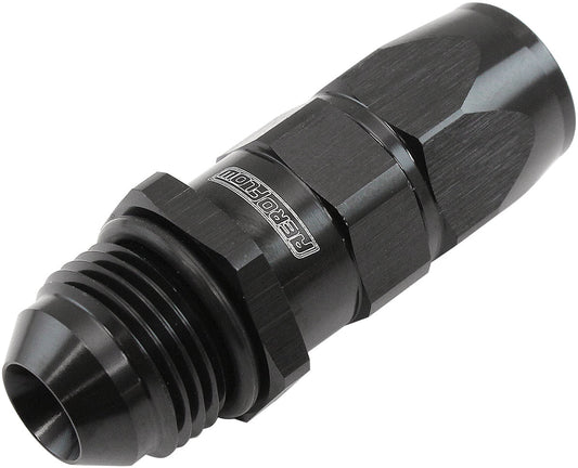 AF580-06-08DBLK - MALE -8AN to -6AN TEFLON HOSE END STRAIGHT MALE ORB BLACK