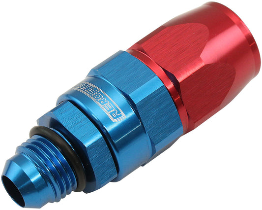 AF580-08-06D - MALE -6AN to -8AN TEFLON HOSE END STRAIGHT MALE ORB BLUE