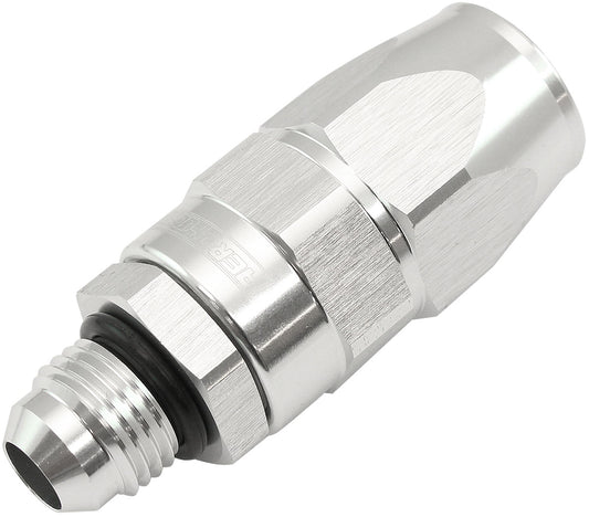 AF580-08-06DS - MALE -6AN to -8AN TEFLON HOSE END STRAIGHT MALE ORB SILVER