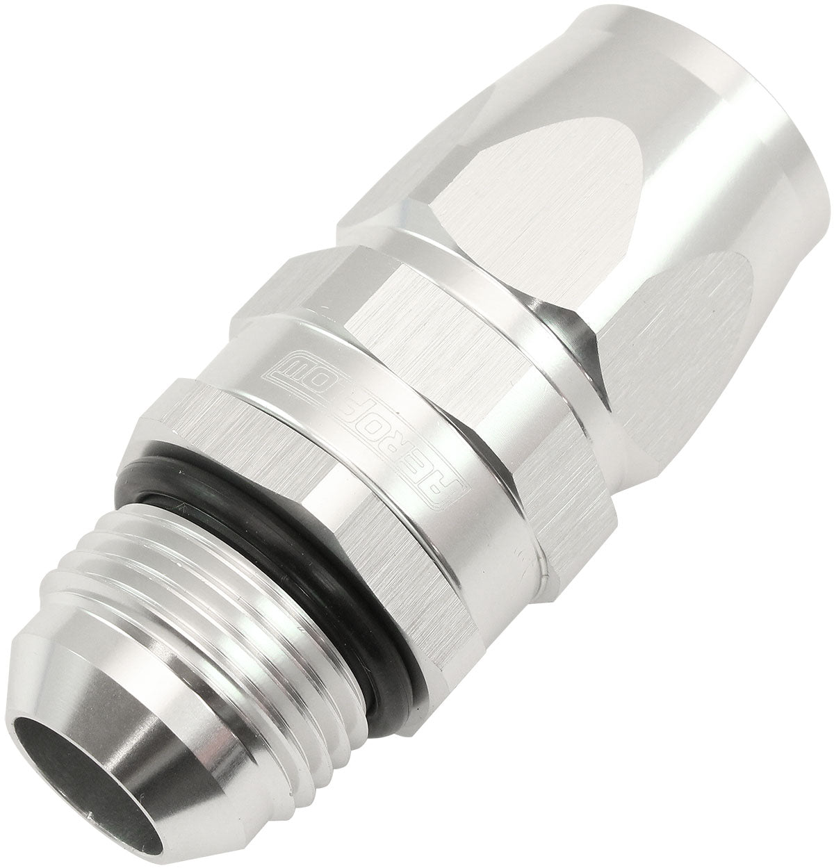 AF580-12-12DS - MALE -12AN to 12AN TEFLON HOSEEND STRAIGHT MALE ORB SILVER