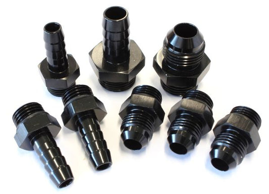 AF59-1016BLK - AEROFLOW SURGE TANK FITTINGS BLACK REPL KIT BARB & AN FITT