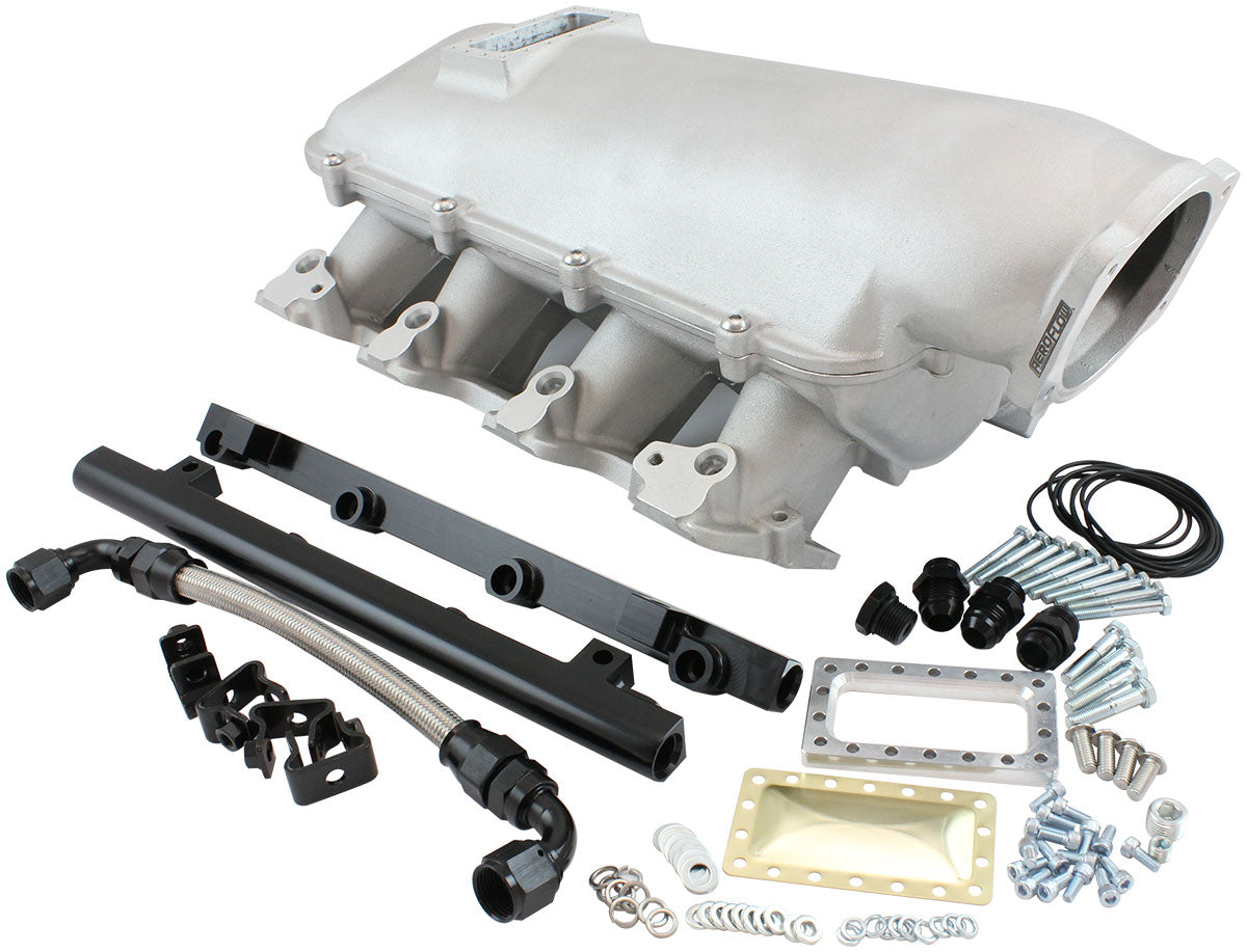 AF6063-6000 - GM LS MODULAR INTAKE MANIFOLD RECTANGLE PORT LOW RISE EFI NATURAL Aeroflow - AF6063-6000