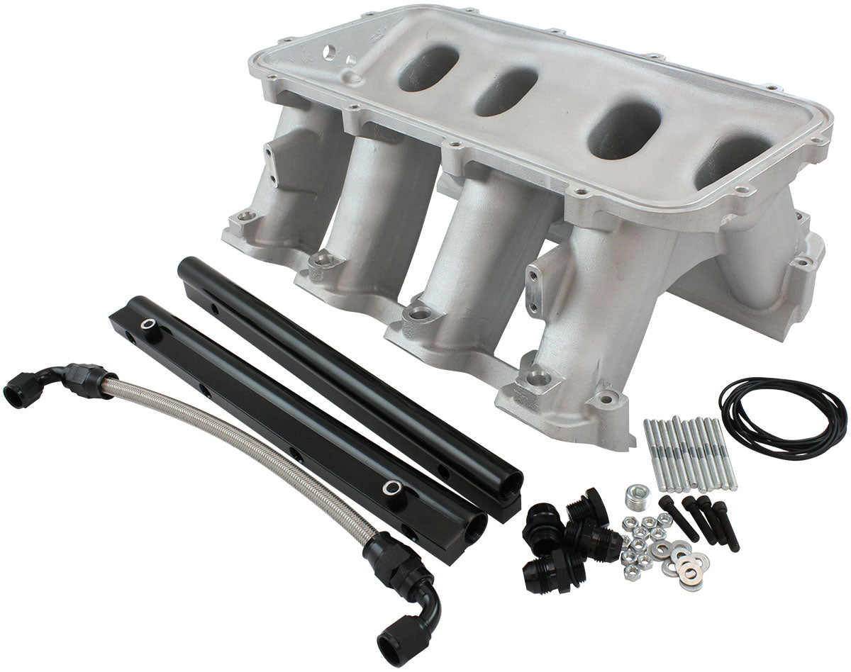 AF6079-6004 - HI RISE EFI GM LS BASE INTAKE MODULAR MANIFOLD RECTANGLE PORT NATURAL AF 6079-6004