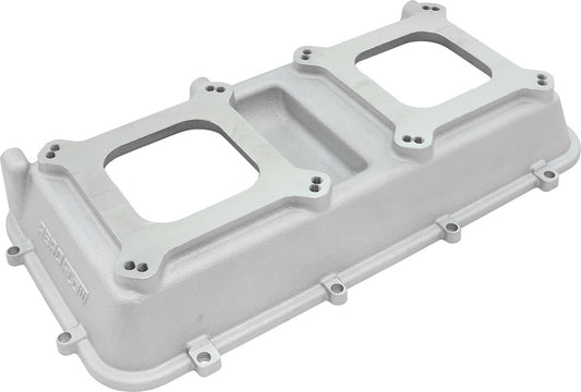 AF6085-0000 - DUAL CARBURETTOR TOP PLATE MODULAR INTAKE MANIFOLD 4150 TWIN NATURAL CAST AF 6085-0000