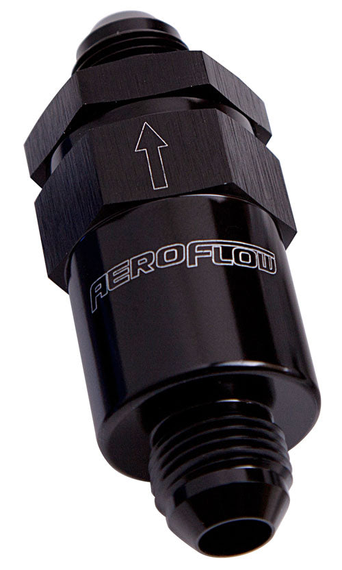 AF609-08BLK - BILLET FUEL FILTER -8AN BLACK 30 MICRON BRONZE FILTER