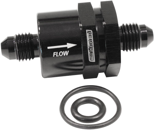 AF612-04BLK - CHECK VALVE INLINE -4AN BLACK / ONE WAY VALVE