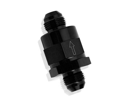 AF612-06BLK - CHECK VALVE INLINE -6AN BLACK / ONE WAY VALVE