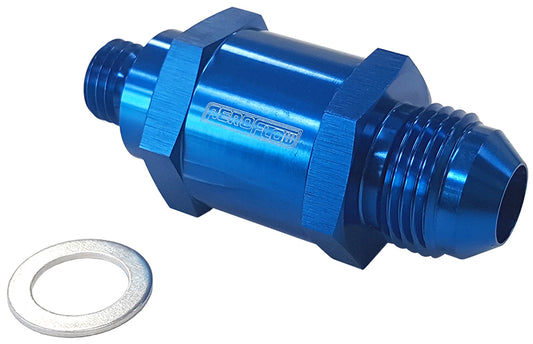 AF615-06 - M12 X 1.5MM X -6AN CHECKVALVE BLUE MALE TO MALE BOSCH PUMP