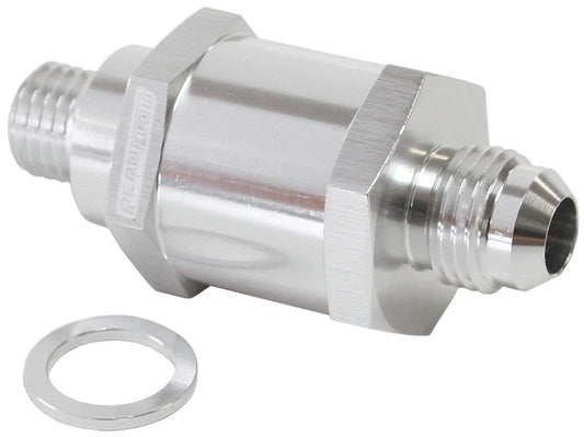 AF615-06S - M12 X 1.5MM X -6AN CHECKVALVE SILVER MALE TO MALE BOSCH PUMP